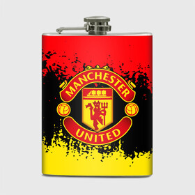 Фляга с принтом MANCHESTER UNITED. в городе Новоалтайск, металлический корпус | емкость 0,22 л, размер 125 х 94 мм. Виниловая наклейка запечатывается полностью | fc | football | football club | manchester united | sport | английский профессиональный футбольный клуб | манчестер юнайтед | спорт | уефа | униформа | фирменные цвета | фк | футбол | футбольный клуб