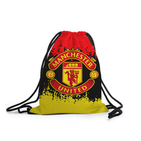 Рюкзак-мешок 3D с принтом MANCHESTER UNITED. в городе Новоалтайск, 100% полиэстер | плотность ткани — 200 г/м2, размер — 35 х 45 см; лямки — толстые шнурки, застежка на шнуровке, без карманов и подкладки | Тематика изображения на принте: fc | football | football club | manchester united | sport | английский профессиональный футбольный клуб | манчестер юнайтед | спорт | уефа | униформа | фирменные цвета | фк | футбол | футбольный клуб