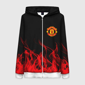Женская толстовка 3D на молнии с принтом MANCHESTER UNITED. в городе Новоалтайск, 100% полиэстер | длина до линии бедра, манжеты и пояс оформлены мягкой тканевой резинкой, двухслойный капюшон со шнурком для регулировки, спереди молния, по бокам два кармана | fc | football | football club | manchester united | sport | английский профессиональный футбольный клуб | манчестер юнайтед | спорт | уефа | униформа | фирменные цвета | фк | футбол | футбольный клуб