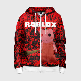 Детская толстовка 3D на молнии с принтом Roblox piggy/Свинка Пигги. в городе Новоалтайск, 100% полиэстер |  манжеты и пояс оформлены широкой мягкой резинкой, двухслойный капюшон со шнурком для регулировки, спереди карманы и застежка-молния
 | game | gamer | logo | minecraft | piggi | roblox | simulator | игра | конструктор | лого | пигги | свинья | симулятор | строительство | фигура