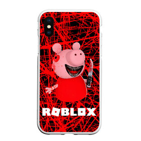 Чехол для iPhone XS Max матовый с принтом Roblox piggy Свинка Пигги в городе Новоалтайск, Силикон | Область печати: задняя сторона чехла, без боковых панелей | Тематика изображения на принте: game | gamer | logo | minecraft | piggi | roblox | simulator | игра | конструктор | лого | пигги | свинья | симулятор | строительство | фигура