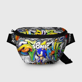 Поясная сумка 3D с принтом SONIC / СОНИК в городе Новоалтайск, 100% полиэстер | плотная ткань, ремень с регулируемой длиной, внутри несколько карманов для мелочей, основное отделение и карман с обратной стороны сумки застегиваются на молнию | hedgehog | metal sonic | silver | silver the hedgehog | sonic | sonic boom | sonic the hedgehog | ёж сонник | игры | соник | фильмы