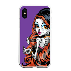 Чехол для iPhone XS Max матовый с принтом Calavera skelita 22 в городе Новоалтайск, Силикон | Область печати: задняя сторона чехла, без боковых панелей | девушка | маска | мексика | скелет