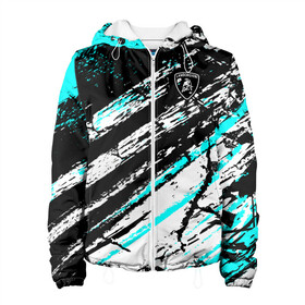 Женская куртка 3D с принтом Lamborghini в городе Новоалтайск, ткань верха — 100% полиэстер, подклад — флис | прямой крой, подол и капюшон оформлены резинкой с фиксаторами, два кармана без застежек по бокам, один большой потайной карман на груди. Карман на груди застегивается на липучку | aventador | centenario | countach | lamborghini huracan | performante | sian | urus | veneno | ламба | ламборгини | ламборджини | челлендж