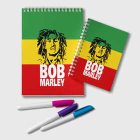 Блокнот с принтом Bob Marley в городе Новоалтайск, 100% бумага | 48 листов, плотность листов — 60 г/м2, плотность картонной обложки — 250 г/м2. Листы скреплены удобной пружинной спиралью. Цвет линий — светло-серый
 | Тематика изображения на принте: bob | bob marley | движение | музыка | рэгги | свобода | стиль | счастье | ямайка