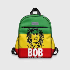 Детский рюкзак 3D с принтом Bob Marley в городе Новоалтайск, 100% полиэстер | лямки с регулируемой длиной, сверху петелька, чтобы рюкзак можно было повесить на вешалку. Основное отделение закрывается на молнию, как и внешний карман. Внутри дополнительный карман. По бокам два дополнительных кармашка | bob | bob marley | движение | музыка | рэгги | свобода | стиль | счастье | ямайка
