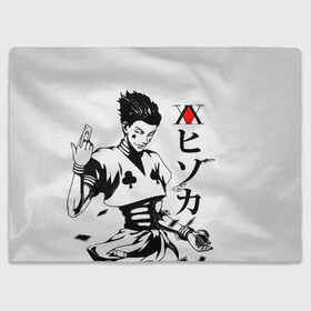 Плед 3D с принтом Hunter x Hunter, Hisoka в городе Новоалтайск, 100% полиэстер | закругленные углы, все края обработаны. Ткань не мнется и не растягивается | anime | hisoka | hunter x hunter | аниме | манга | охотник х охотник | труппа теней | хантер хантер | хантеры | хисока