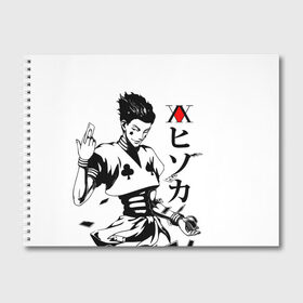 Альбом для рисования с принтом Hunter x Hunter Hisoka в городе Новоалтайск, 100% бумага
 | матовая бумага, плотность 200 мг. | Тематика изображения на принте: anime | hisoka | hunter x hunter | аниме | манга | охотник х охотник | труппа теней | хантер хантер | хантеры | хисока