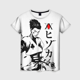 Женская футболка 3D с принтом Hunter x Hunter, Hisoka в городе Новоалтайск, 100% полиэфир ( синтетическое хлопкоподобное полотно) | прямой крой, круглый вырез горловины, длина до линии бедер | anime | hisoka | hunter x hunter | аниме | манга | охотник х охотник | труппа теней | хантер хантер | хантеры | хисока