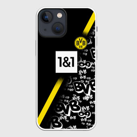 Чехол для iPhone 13 mini с принтом Dortmund 2020 2021 ФОРМА в городе Новоалтайск,  |  | 09 | borussia | borussia dortmund | bvb | bvb 09 | dortmund | fc | football club | sport | боруссия | дортмунд | спортивные | униформа | фирменые цвета | фк | футбольный клуб