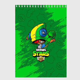 Скетчбук с принтом BRAWL STARS LEON ЛЕОН в городе Новоалтайск, 100% бумага
 | 48 листов, плотность листов — 100 г/м2, плотность картонной обложки — 250 г/м2. Листы скреплены сверху удобной пружинной спиралью | 8 bit | 8бит | brawl | cnfhc | crow | hfdk | leon | logo | sandy | skull | spike | stars | бравл | бравла | браво | игра | игры | икфцд | кроу | леон | лого | логотип | символ | спайк | старс | старса | сэнди | череп | ыефкы