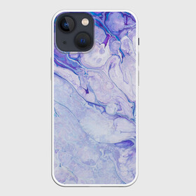 Чехол для iPhone 13 mini с принтом Разводы сиреневой краской в городе Новоалтайск,  |  | Тематика изображения на принте: абстракция | краска | потеки | разводы | сиреневый | смесь