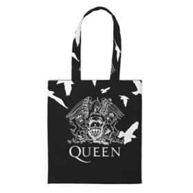 Шоппер 3D с принтом Queen  в городе Новоалтайск, 100% полиэстер | Плотность: 200 г/м2; Размер: 34×35 см; Высота лямок: 30 см | bohemian | brian | freddie | john | mercury | must go on | queen | rhapsody | roger | taylor | the miracle | the show | богемская | рапсодия | роджер тейлор | фредди меркьюри