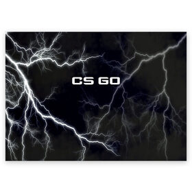Поздравительная открытка с принтом CS GO в городе Новоалтайск, 100% бумага | плотность бумаги 280 г/м2, матовая, на обратной стороне линовка и место для марки
 | Тематика изображения на принте: awp | counter strike | cs go | cs go global offensive | hyper beast | skin cs | team cs | команды cs | скины оружия | скоростной зверь | хайпер бист