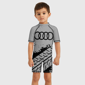 Детский купальный костюм 3D с принтом AUDI   АУДИ в городе Новоалтайск, Полиэстер 85%, Спандекс 15% | застежка на молнии на спине | Тематика изображения на принте: audi | auto | felb | logo | moto | quattro | sport | symbol | авто | автомобильные | ауди | кватро | кольца | лого | логотип | логотипы | марка | мото | символ | спорт | фгвш | шильдик