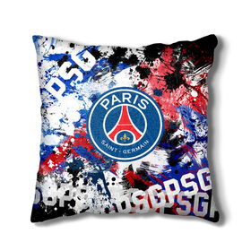 Подушка 3D с принтом PSG FC в городе Новоалтайск, наволочка – 100% полиэстер, наполнитель – холлофайбер (легкий наполнитель, не вызывает аллергию). | состоит из подушки и наволочки. Наволочка на молнии, легко снимается для стирки | champions | football | psg | soccer | uefa | world cup | лига чемпионов | пари сен жермен | псж | форма | формы | футбол