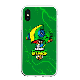 Чехол для iPhone XS Max матовый с принтом BRAWL STARS LEON ЛЕОН в городе Новоалтайск, Силикон | Область печати: задняя сторона чехла, без боковых панелей | Тематика изображения на принте: 8 bit | 8бит | brawl | cnfhc | crow | hfdk | leon | logo | sandy | skull | spike | stars | бравл | бравла | браво | игра | игры | икфцд | кроу | леон | лого | логотип | символ | спайк | старс | старса | сэнди | череп | ыефкы