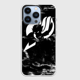 Чехол для iPhone 13 Pro с принтом Черно белая эмблема Хвоста Феи в городе Новоалтайск,  |  | Тематика изображения на принте: anime | fairy tail | happy | manga | natsu | аниме | манга | нацу | фейри тейл | хвост феи | хеппи | хэппи