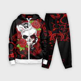 Детский костюм 3D с принтом Череп и змея в городе Новоалтайск,  |  | rose | skull | snake | змей | змея | розочки | розы | цветы | череп | черепок | черепушка