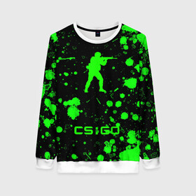Женский свитшот 3D с принтом CS:GO logo в городе Новоалтайск, 100% полиэстер с мягким внутренним слоем | круглый вырез горловины, мягкая резинка на манжетах и поясе, свободная посадка по фигуре | american | counter strike | cs go | автомат | америка | армия | бой | брызги | война | детям | игра | капли | кислотный | контр страйк | краска | логотипы игр | мальчикам | монстр | неоновый | оружие | пацанские | пятна