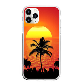 Чехол для iPhone 11 Pro Max матовый с принтом Пальмы на фоне моря в городе Новоалтайск, Силикон |  | Тематика изображения на принте: summer | восход | гаваи | гавайская | закат | лето | море | океан | отдых | отпуск | пальма | пальмы | солнце | туризм | туристическая
