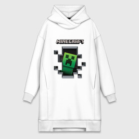 Платье-худи хлопок с принтом Майнкрафт в городе Новоалтайск,  |  | creeper | minecraft | крипер | майнкрафт | пещера.