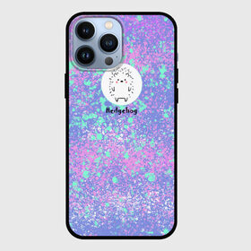 Чехол для iPhone 13 Pro Max с принтом Ёж в городе Новоалтайск,  |  | Тематика изображения на принте: hadgehog | акрил | брызги | ёж | ёжик | ежик в тумане | животные | тай дай