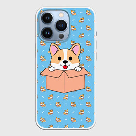 Чехол для iPhone 13 Pro с принтом КОРГИ в городе Новоалтайск,  |  | Тематика изображения на принте: dog | dogs | весёлые собачки | еда | корги | корги с пиццей | косточка | кость | милые собачки | пицца | прикольные собачки | собаки | собачки