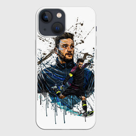 Чехол для iPhone 13 mini с принтом Футболист в городе Новоалтайск,  |  | абстракция | бомбордир | газон | гол | дюба | защитник | игра | игры | космос | месси | мэси | мяч | мячик | нападаюций | неймар | пеле | распад | роналдо | рональдино | спорт секции | спортивная