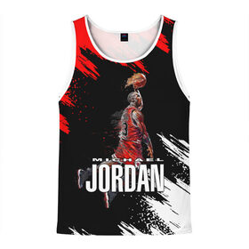 Мужская майка 3D с принтом MICHAEL JORDAN в городе Новоалтайск, 100% полиэстер | круглая горловина, приталенный силуэт, длина до линии бедра. Пройма и горловина окантованы тонкой бейкой | jordan | michael | michael jordan | nba | баскетбол | баскетболист | джордан | защитник | майкл | майкл джордан | нба