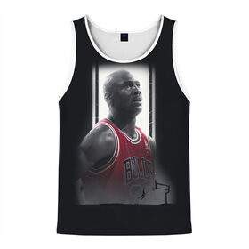 Мужская майка 3D с принтом MICHAEL JORDAN в городе Новоалтайск, 100% полиэстер | круглая горловина, приталенный силуэт, длина до линии бедра. Пройма и горловина окантованы тонкой бейкой | jordan | michael | michael jordan | nba | баскетбол | баскетболист | джордан | защитник | майкл | майкл джордан | нба