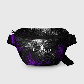 Поясная сумка 3D с принтом CS GO в городе Новоалтайск, 100% полиэстер | плотная ткань, ремень с регулируемой длиной, внутри несколько карманов для мелочей, основное отделение и карман с обратной стороны сумки застегиваются на молнию | counter | cs go | game | автомат | игра | контр страйк | кс гоу | неон | потерялся