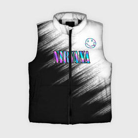 Женский жилет утепленный 3D с принтом nirvana в городе Новоалтайск,  |  | nirvana | абстракция | брызги | градиент | звук | кино | кобейн | краска | курт | курт кобейн | музыка | неон | нирвана | полосы | потерялся | рок | рок группа | смайлик | текстура | улыбка | черно белое