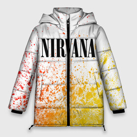 Женская зимняя куртка 3D с принтом NIRVANA НИРВАНА в городе Новоалтайск, верх — 100% полиэстер; подкладка — 100% полиэстер; утеплитель — 100% полиэстер | длина ниже бедра, силуэт Оверсайз. Есть воротник-стойка, отстегивающийся капюшон и ветрозащитная планка. 

Боковые карманы с листочкой на кнопках и внутренний карман на молнии | band | cobain | face | kurt | logo | music | nirvana | rock | rocknroll | группа | кобейн | курт | лого | логотип | музыка | музыкальная | нирвана | рожица | рок | рокнролл | символ