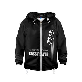 Детская ветровка 3D с принтом BASS PLAYER (GUITAR) в городе Новоалтайск, 100% полиэстер | подол и капюшон оформлены резинкой с фиксаторами, по бокам два кармана без застежек, один потайной карман на груди | Тематика изображения на принте: guitar | nick senpai | бас | бас гитара | гитара | марченко | никита марченко