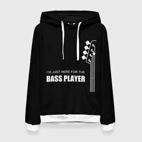 Женская толстовка 3D с принтом BASS PLAYER (GUITAR) в городе Новоалтайск, 100% полиэстер  | двухслойный капюшон со шнурком для регулировки, мягкие манжеты на рукавах и по низу толстовки, спереди карман-кенгуру с мягким внутренним слоем. | guitar | nick senpai | бас | бас гитара | гитара | марченко | никита марченко