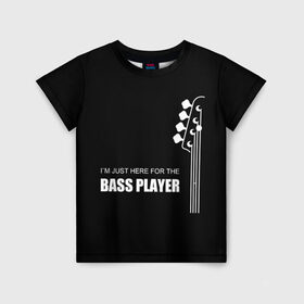 Детская футболка 3D с принтом BASS PLAYER (GUITAR) в городе Новоалтайск, 100% гипоаллергенный полиэфир | прямой крой, круглый вырез горловины, длина до линии бедер, чуть спущенное плечо, ткань немного тянется | Тематика изображения на принте: guitar | nick senpai | бас | бас гитара | гитара | марченко | никита марченко
