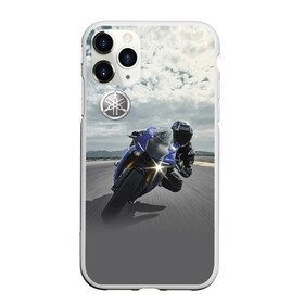 Чехол для iPhone 11 Pro матовый с принтом Yamaha в городе Новоалтайск, Силикон |  | clouds | helmet | motorcycle | racer | road | route | sky | speed | yamaha | гонщик | дорога | мотоцикл | небо | облака | скорость | трасса | шлем