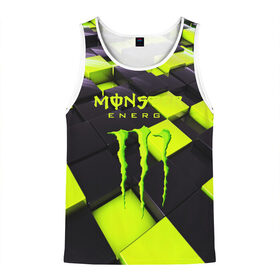 Мужская майка 3D с принтом MONSTER ENERGY в городе Новоалтайск, 100% полиэстер | круглая горловина, приталенный силуэт, длина до линии бедра. Пройма и горловина окантованы тонкой бейкой | energy | monster energy | кофеин | монстр | монстр энерджи | напиток | таурин | энергетик | энергетический напиток