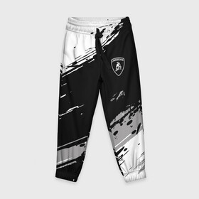 Детские брюки 3D с принтом  Lamborghini в городе Новоалтайск, 100% полиэстер | манжеты по низу, эластичный пояс регулируется шнурком, по бокам два кармана без застежек, внутренняя часть кармана из мелкой сетки | Тематика изображения на принте: aventador | centenario | countach | lamborghini huracan | performante | sian | urus | veneno | ламба | ламборгини | ламборджини | челлендж