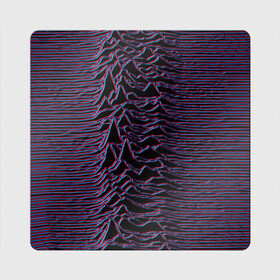 Магнит виниловый Квадрат с принтом Joy Division Glitch в городе Новоалтайск, полимерный материал с магнитным слоем | размер 9*9 см, закругленные углы | Тематика изображения на принте: glitch | ian curtis | joy division | rock | unknown pleasures | глюк | иэн кёртис | рок