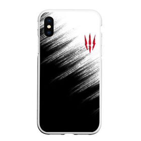 Чехол для iPhone XS Max матовый с принтом The Witcher в городе Новоалтайск, Силикон | Область печати: задняя сторона чехла, без боковых панелей | Тематика изображения на принте: game | witcher | абстракция | ведьмак | геральт | игра | когти | краска | сериал | след | текстура | черно белое