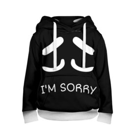 Детская толстовка 3D с принтом Sorry not sorry в городе Новоалтайск, 100% полиэстер | двухслойный капюшон со шнурком для регулировки, мягкие манжеты на рукавах и по низу толстовки, спереди карман-кенгуру с мягким внутренним слоем | 
