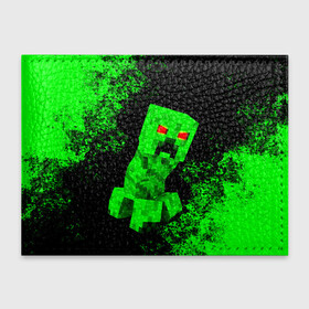 Обложка для студенческого билета с принтом MINECRAFT CREEPER в городе Новоалтайск, натуральная кожа | Размер: 11*8 см; Печать на всей внешней стороне | Тематика изображения на принте: creeper | game | minecraft | блоки | игра | квадраты | компьютерная | крипер | криппер | майнкрафт | огонь