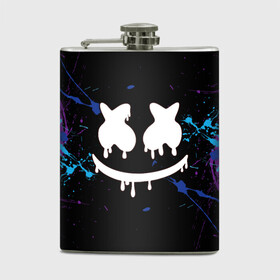 Фляга с принтом MARSHMELLO в городе Новоалтайск, металлический корпус | емкость 0,22 л, размер 125 х 94 мм. Виниловая наклейка запечатывается полностью | Тематика изображения на принте: dj | marshmello | marshmellow | usa | америка | клуб | клубная музыка | мармело | маршмелло | маршмеллоу | музыка | музыкант