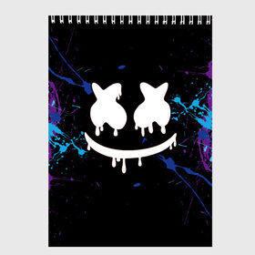 Скетчбук с принтом MARSHMELLO в городе Новоалтайск, 100% бумага
 | 48 листов, плотность листов — 100 г/м2, плотность картонной обложки — 250 г/м2. Листы скреплены сверху удобной пружинной спиралью | dj | marshmello | marshmellow | usa | америка | клуб | клубная музыка | мармело | маршмелло | маршмеллоу | музыка | музыкант