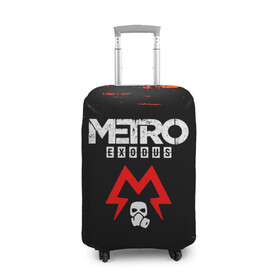 Чехол для чемодана 3D с принтом METRO EXODUS / МЕТРО ИСХОД в городе Новоалтайск, 86% полиэфир, 14% спандекс | двустороннее нанесение принта, прорези для ручек и колес | exodus | game | games | logo | metro | sam | sparta | spartan | игра | игры | исход | лого | логотип | логотипы | метро | символ | символы | спарта | спартанец | сэм | эксодус