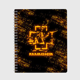 Тетрадь с принтом RAMMSTEIN в городе Новоалтайск, 100% бумага | 48 листов, плотность листов — 60 г/м2, плотность картонной обложки — 250 г/м2. Листы скреплены сбоку удобной пружинной спиралью. Уголки страниц и обложки скругленные. Цвет линий — светло-серый
 | amerika | art | germany | logo | rammstein | rock | till lindemann | арт | германия | группа | логотип | музыка | немецкая группа | немцы | песня | раммштайн | рамштайн | рок