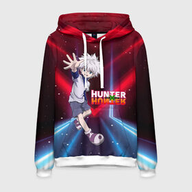 Мужская толстовка 3D с принтом Киллуа Hunter x Hunter в городе Новоалтайск, 100% полиэстер | двухслойный капюшон со шнурком для регулировки, мягкие манжеты на рукавах и по низу толстовки, спереди карман-кенгуру с мягким внутренним слоем. | anime | hunter | hunter x hunter | killua | zoldyck | аниме | зодиак | охотник | охотники