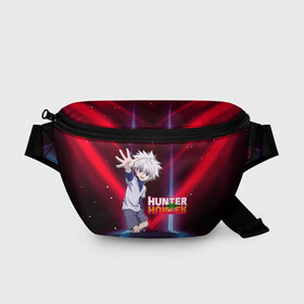 Поясная сумка 3D с принтом Киллуа Hunter x Hunter в городе Новоалтайск, 100% полиэстер | плотная ткань, ремень с регулируемой длиной, внутри несколько карманов для мелочей, основное отделение и карман с обратной стороны сумки застегиваются на молнию | anime | hunter | hunter x hunter | killua | zoldyck | аниме | зодиак | охотник | охотники